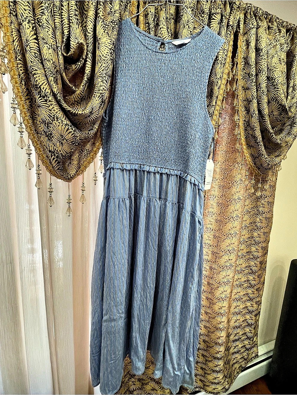 Time and Tru Blue Maxi Dress NWT